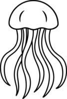 illustration of an Jellyfish on white background vector