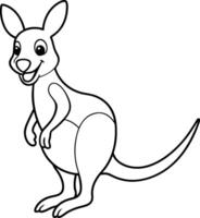 kangaroo with baby vector