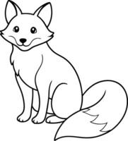 Delightful Happy Fox line art, ideal for creating cheerful and light hearted designs vector