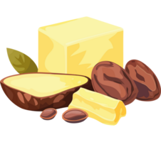 A block of cheese, nuts and a block of butter png
