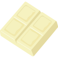 A white chocolate bar with four squares png