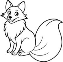 Happy Fox line art graphic, a minimalist depiction full of character and joy for your projects vector