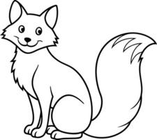Simple yet expressive, the Happy Fox line art brings a touch of whimsy to any creative work vector