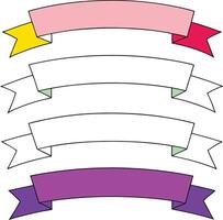 Sleek ribbon graphics illustration featuring clean lines and subtle gradients adding sophistication to any artwork vector