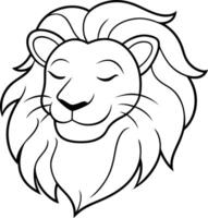 Illustration of a Cute Lion for Kids Coloring Page Fun and Easy to Color vector