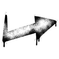 Spray Painted Graffiti arrow icon Sprayed isolated with a white background vector