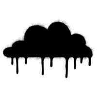 Spray Painted Graffiti cloud icon Sprayed isolated with a white background. vector
