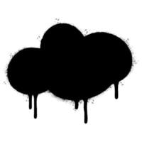 Spray Painted Graffiti cloud icon Sprayed isolated with a white background. vector