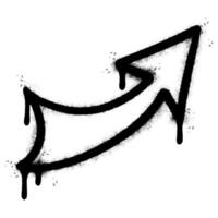 Spray Painted Graffiti arrow icon Sprayed isolated with a white background vector