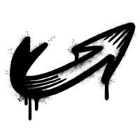 Spray Painted Graffiti arrow icon Sprayed isolated with a white background vector