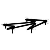 Spray Painted Graffiti arrow icon Sprayed isolated with a white background vector