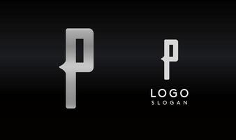 Stylized letter P with sharp, abstract cuts like bullet passing trail through letter for modern sleek logo design, creative agencies branding, tech startup, corporate identity. illustration. vector
