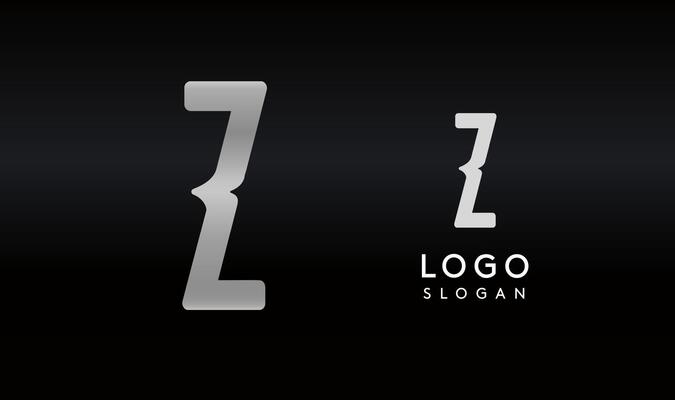 Stylized letter Z with sharp, abstract cuts like bullet passing trail through letter for modern sleek logo design, creative agencies branding, tech startup, corporate identity. illustration.