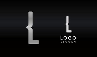 Stylized letter L with sharp, abstract cuts like bullet passing trail through letter for modern sleek logo design, creative agencies branding, tech startup, corporate identity. illustration. vector