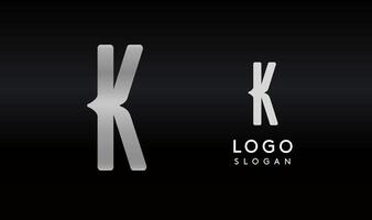 Stylized letter K with sharp, abstract cuts like bullet passing trail through letter for modern sleek logo design, creative agencies branding, tech startup, corporate identity. illustration. vector