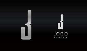 Stylized letter J with sharp, abstract cuts like bullet passing trail through letter for modern sleek logo design, creative agencies branding, tech startup, corporate identity. illustration. vector