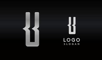 Stylized letter U with sharp, abstract cuts like bullet passing trail through letter for modern sleek logo design, creative agencies branding, tech startup, corporate identity. illustration. vector