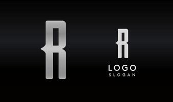 Stylized letter R with sharp, abstract cuts like bullet passing trail through letter for modern sleek logo design, creative agencies branding, tech startup, corporate identity. illustration. vector