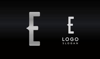 Stylized letter E with sharp, abstract cuts like bullet passing trail through letter for modern sleek logo design, creative agencies branding, tech startup, corporate identity. illustration. vector