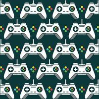 Joystick Game Pattern with Blue background vector