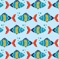 Cute Retro Fish Pattern background for wallpaper and etc, design template vector