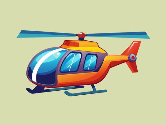 Helicopter Illustration, Helicopter, Helicopter Icon Illustration, Helicopter Silhouette of an isolated