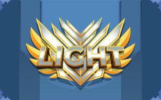 Light 3D Text Effect With Winged Emblem Logo or Background vector