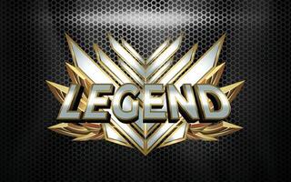 Legend Game Badge 3D with Text Effects vector