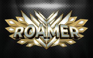 Roamer Game Badge 3D with Text Effects vector