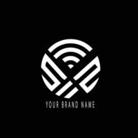 a black and white wifi logo with a circular design that says your brand name. vector