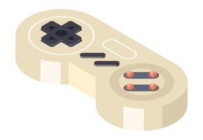 Vintage game console controller, gamepad, joystick for a trip down gaming memory lane vector