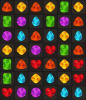 Enjoy the Colorful Jewel Match Game UI Board on a beautiful Background vector