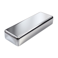 A silver bar isolated on transparent background png