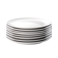 a stack of white plates isolated on transparent background png