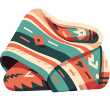A colorful blanket with a pattern on it png