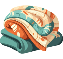 une plié couverture avec une coloré modèle png