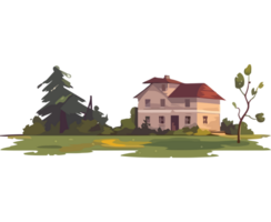An old house in the middle of a field png