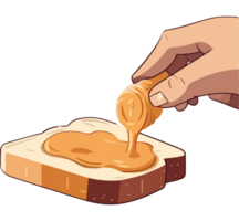 Peanut butter on toast png