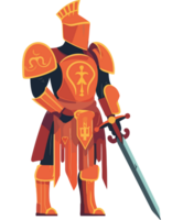 A knight in armor with a sword png