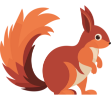 A cartoon squirrel with a long tail png