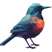 A bird with a colorful beak and orange and blue feathers png