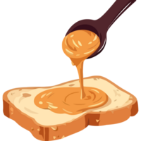 Peanut butter on toast png