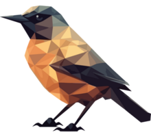 A bird is made of triangles png