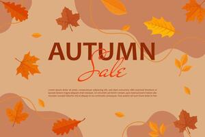 abstract autumn banner template vector