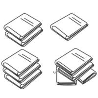 four books stacked on top of each other vector