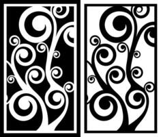 decorative screen panel seamless growing fern leaf pattern vector
