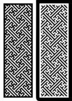 geometric rectangular key laser cutting panel motif vector