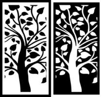 two trees with the words the name on them. vector