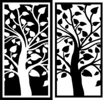 two trees are shown with the words trees on them vector