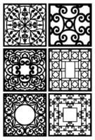 a collection of black and white frames with a design that says'the name of the'art ' vector